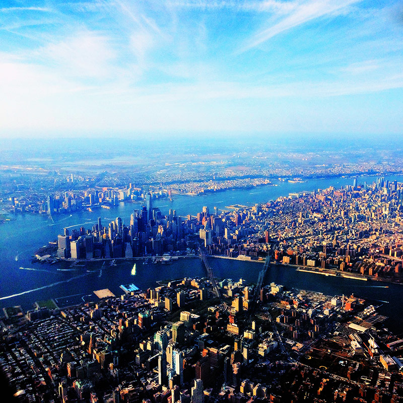 Manhatten New York City from the Air. #ShotOniPhone Photography | SeanRose.com